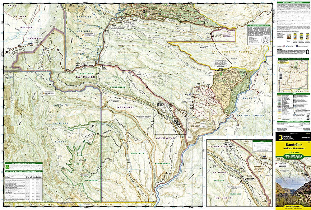 Bandelier National Monument Trails Illustrated Topographic Map #209 - Map