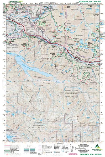 Bandera, WA Green Trails Map #206