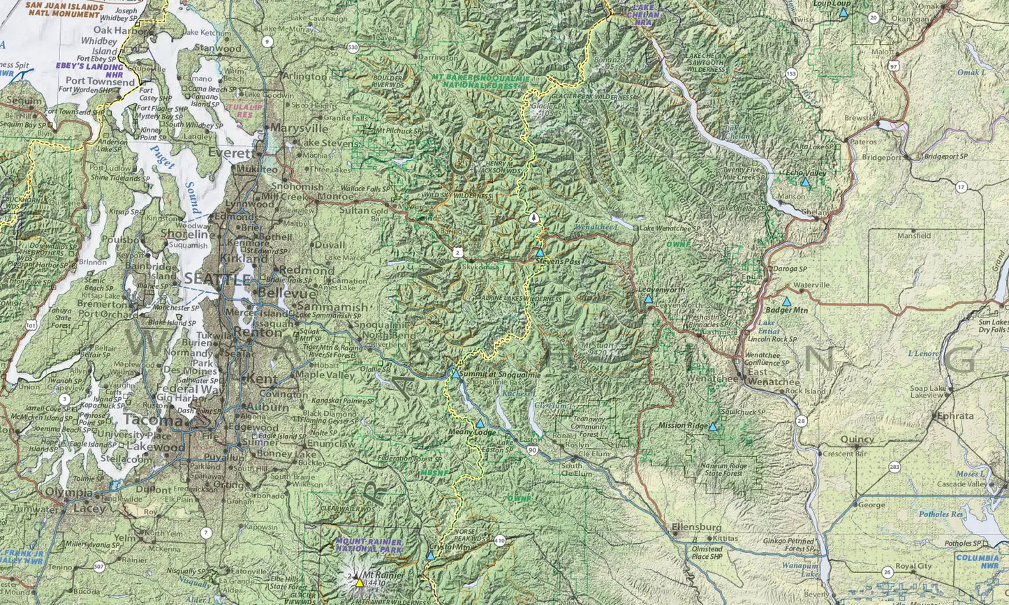 The Pacific States Wall Map