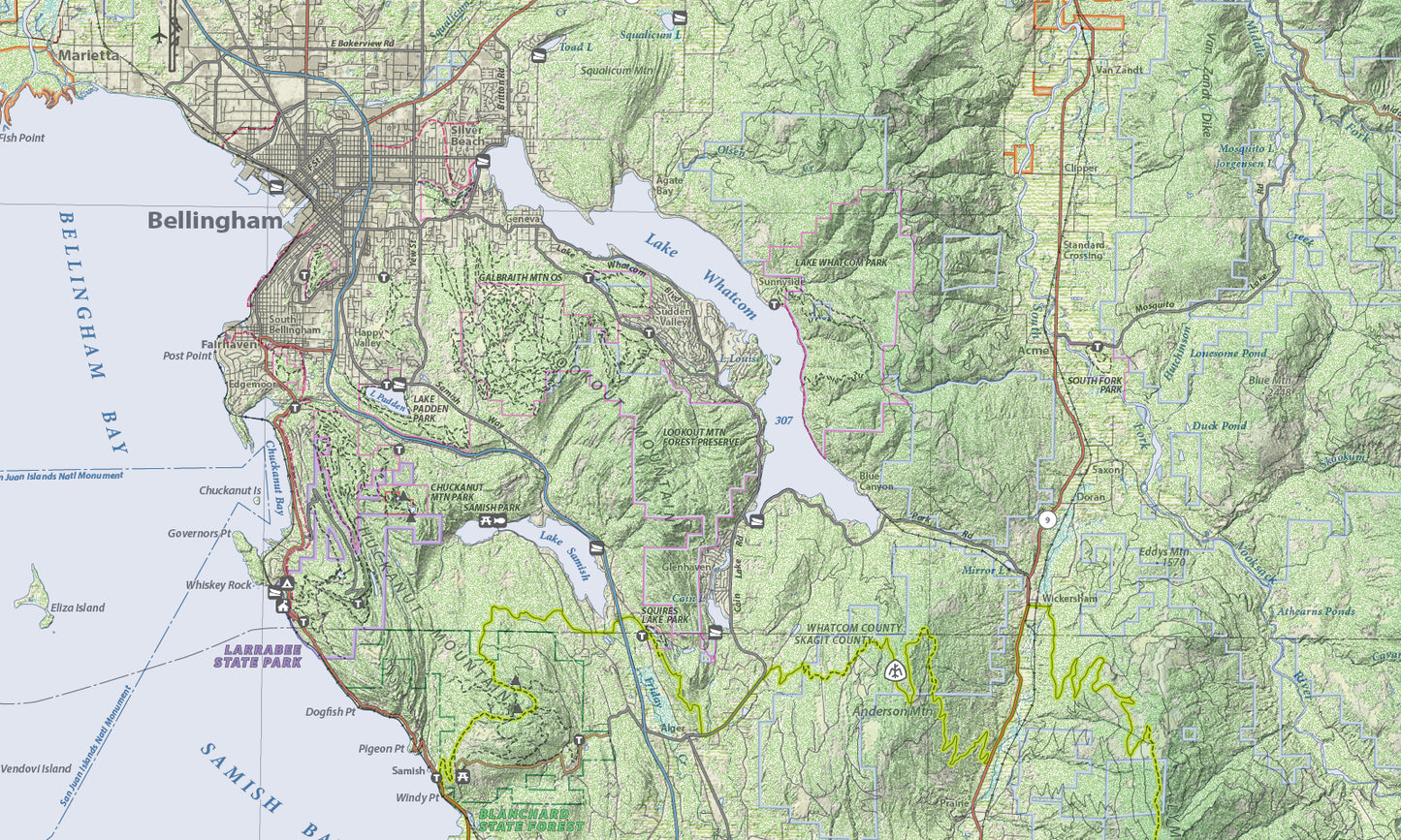 Washington's Northwest Cascades Wall Map