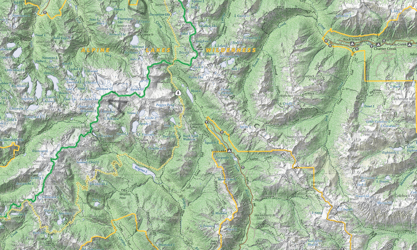 Washington's Northwest Cascades Wall Map
