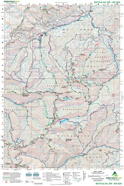 Battle Ax, OR - Green Trails Map #524