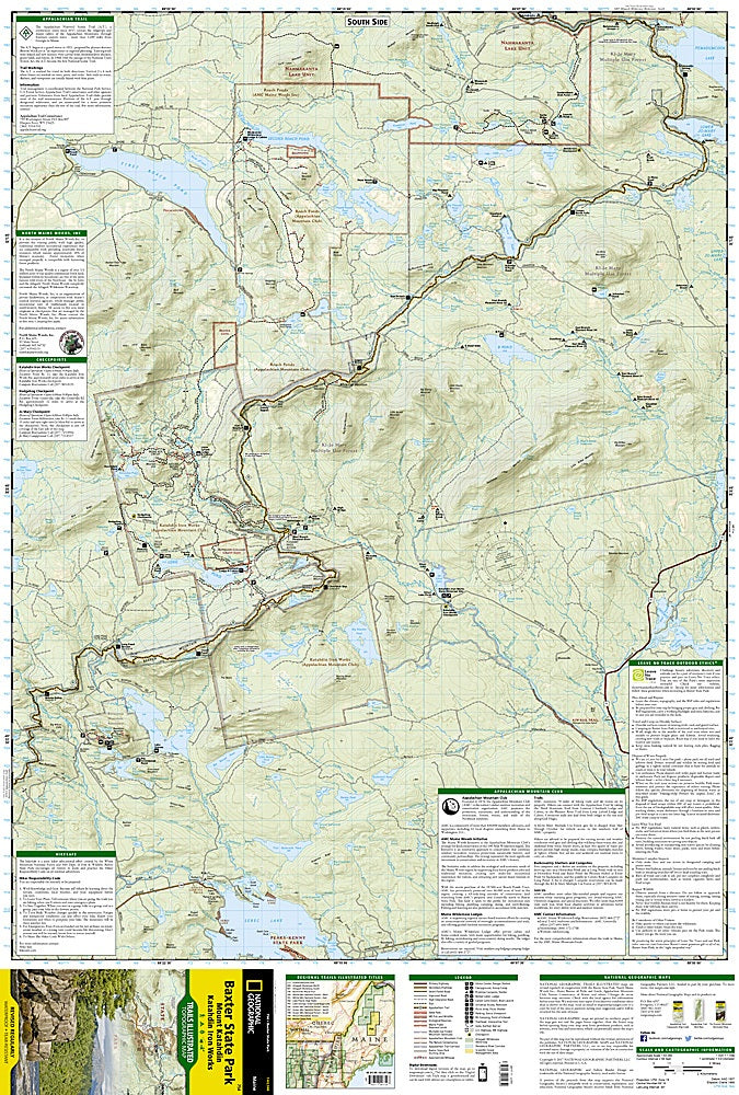 Baxter State Park Trails Illustrated Topographic Map #754 - Map