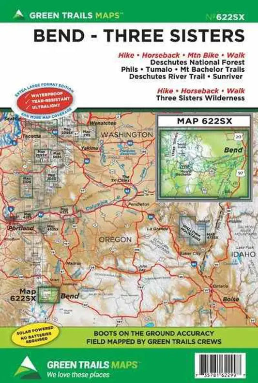 Bend - Three Sisters, OR - Green Trails Map 622SX