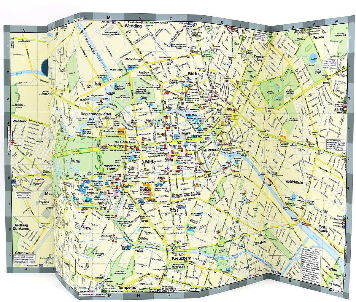 Berlin City Center Street Map by Red Maps - Map Detail