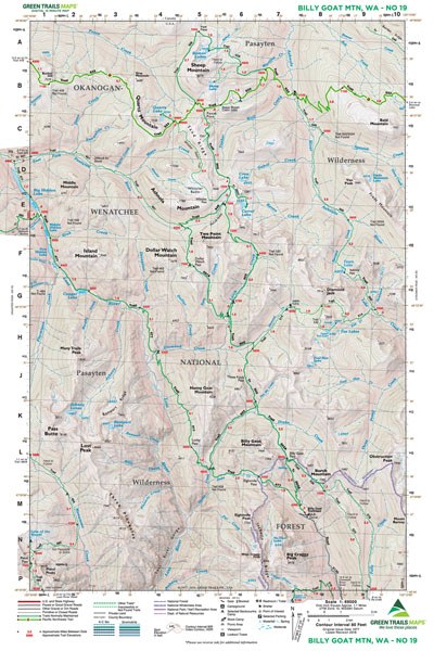 Billy Goat Mtn, WA - Green Trails Map #019