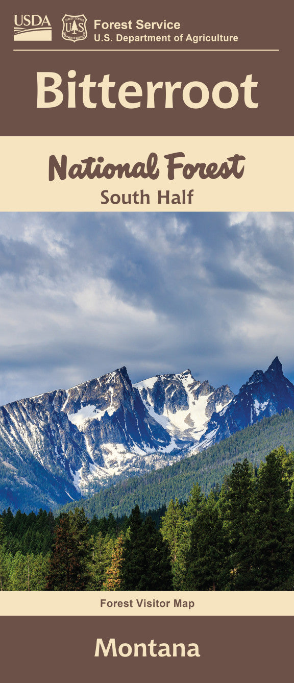 Bitterroot National Forest - South Half National Forest Service Map - Cover
