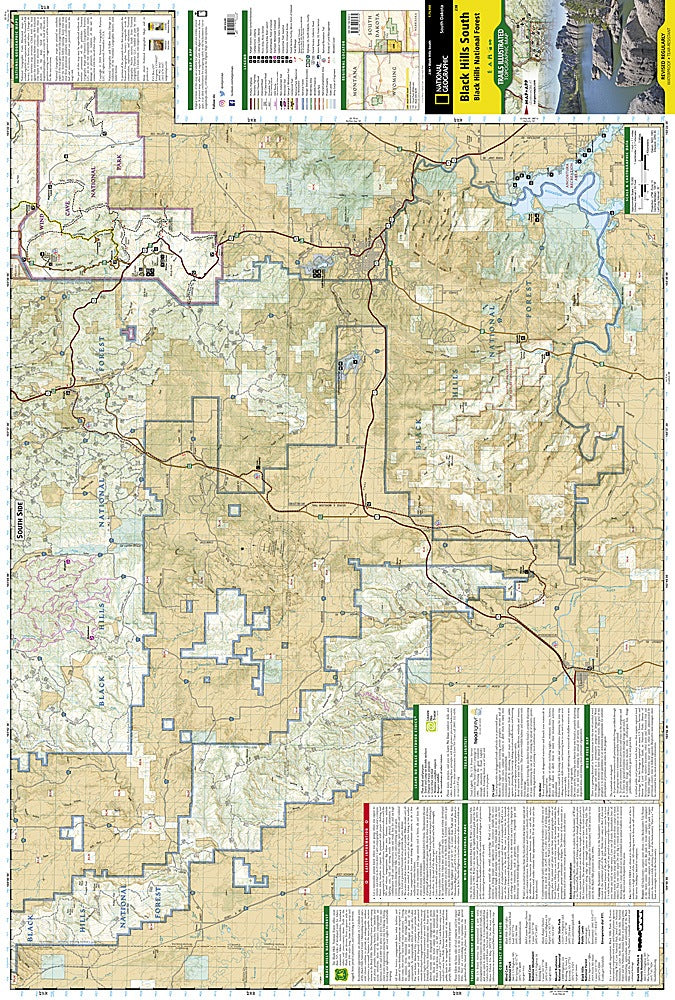 Black Hills National Forest (South) Trails Illustrated Topographic Map - Map