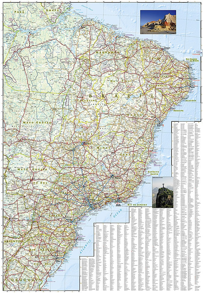 Brazil Adventure Travel Map by National Geographic - Map Detail