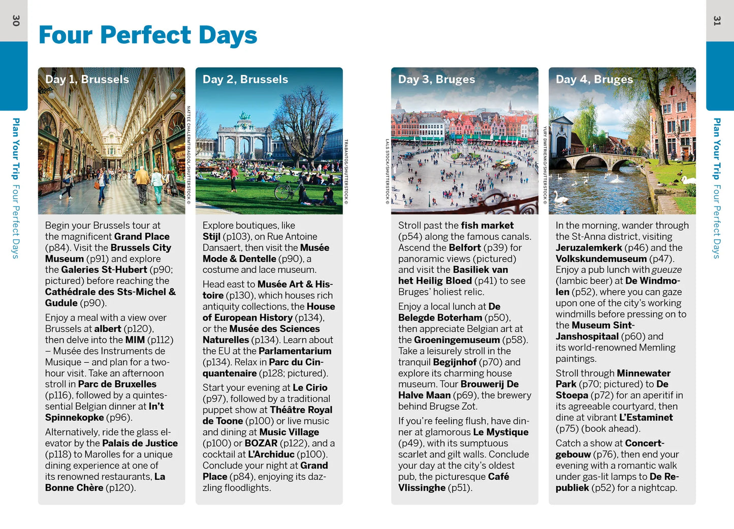 Bruges & Brussels Pocket Travel Guide Book by Lonely Planet - Sample Page