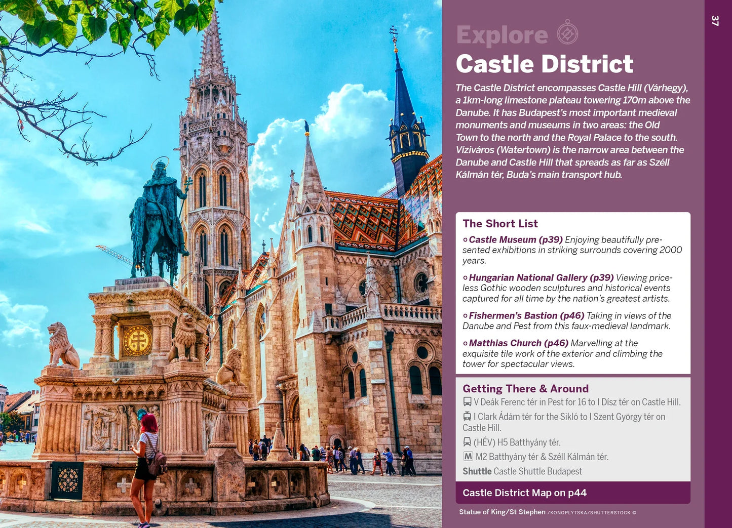 Budapest (Hungary) Pocket Travel Guide Book by Lonely Planet - Sample Page