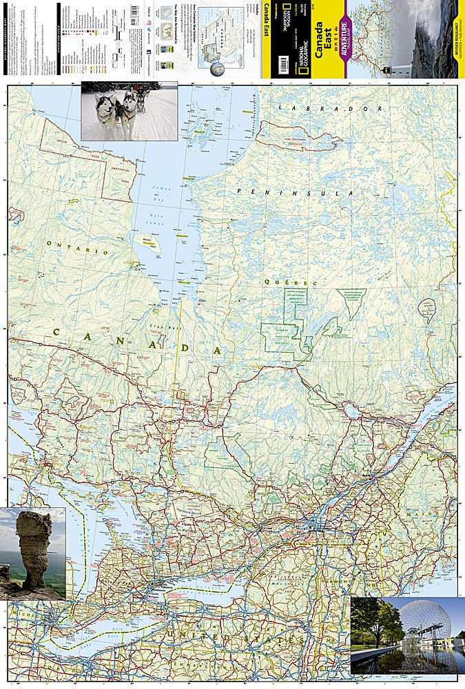 Canada East Adventure Travel Map by National Geographic - Map Detail