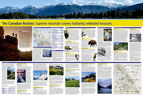 Canadian Rockies Destination Map by National Geographic - Backside