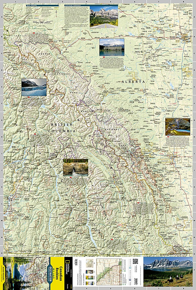 Canadian Rockies Destination Map by National Geographic - Map