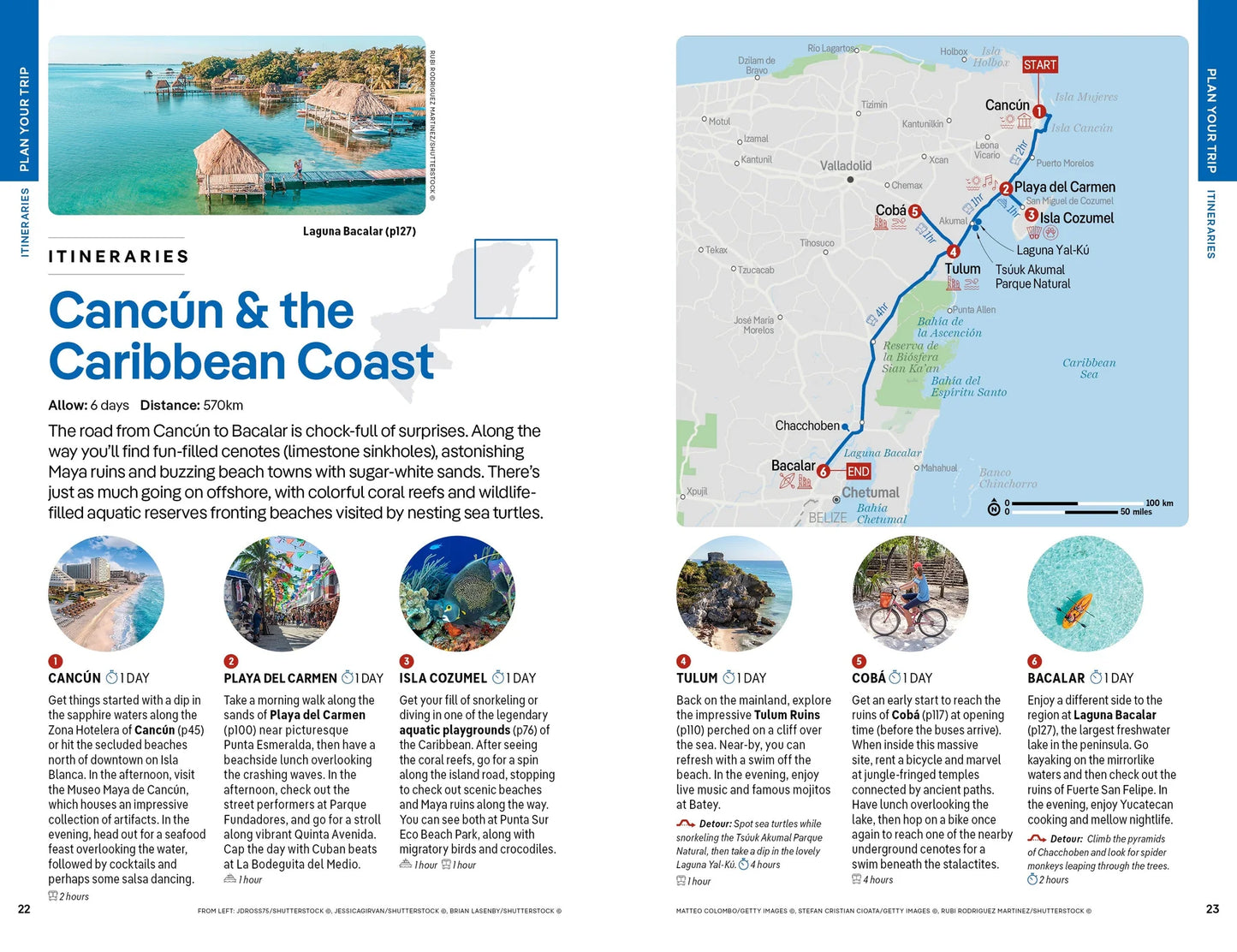 Cancun, Cozumel & the Yucatan Travel Guide Book by Lonely Planet - Sample Page