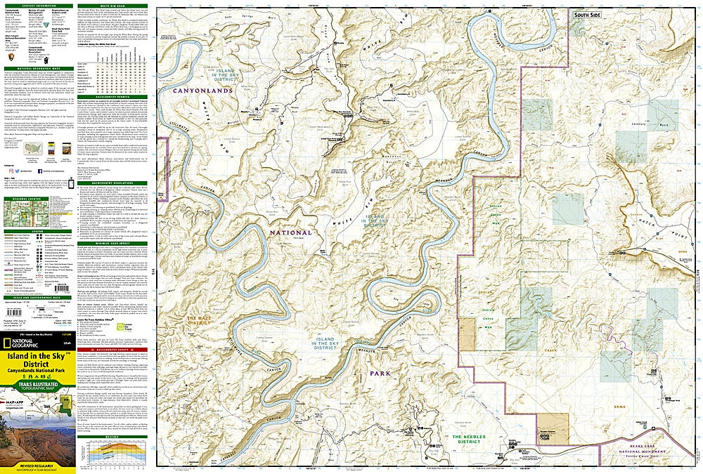 Canyonlands National Park - Island in the Sky District Trails Illustrated Topographic Map #310 - Map Detail