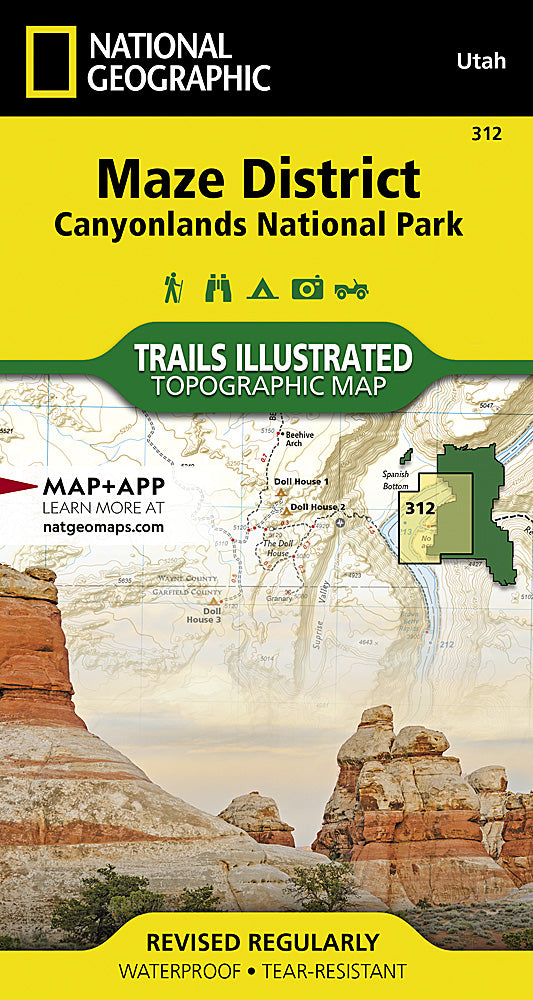 Canyonlands National Park Maze District Trails Illustrated Topographic Map #312 - Cover