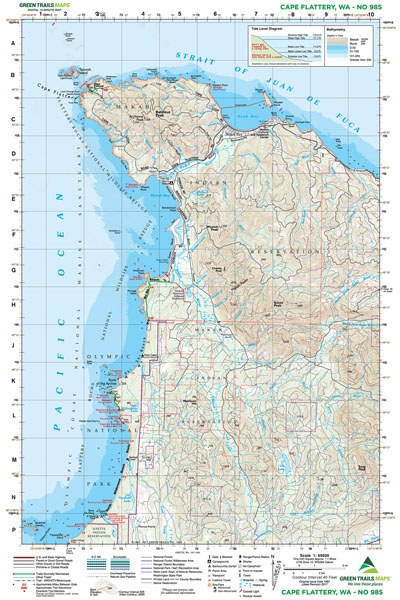 Cape Flattery, WA - Green Trails Map #98S