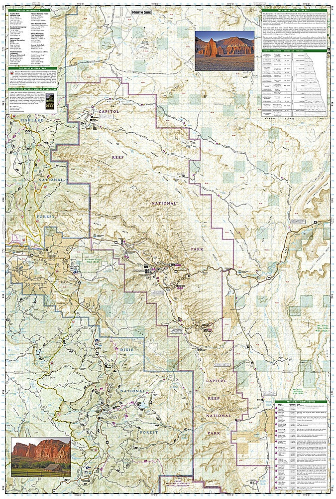 Capitol Reef National Park Trails Illustrated Topographic Map #267 - Map Detail