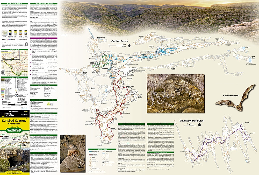 Carlsbad Caverns National Park Trails Illustrated Topographic Map #247 - Graphic