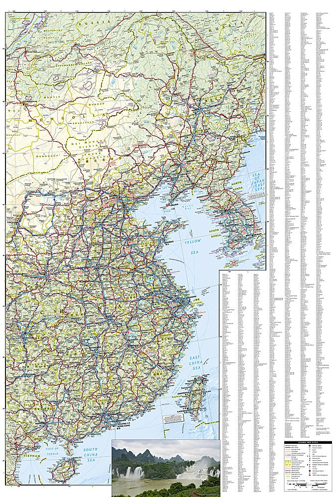 China Adventure Travel Map by National Geographic - Map Detail