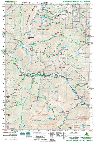 Chiwaukum Mtns, WA - Green Trails Map #177