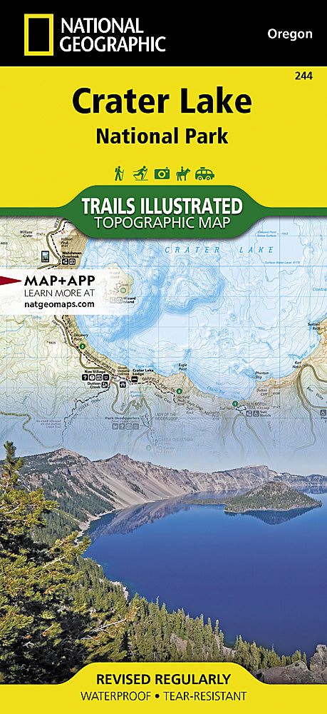 Crater Lake National Park Trails Illustrated Topographic Map #244 - Cover