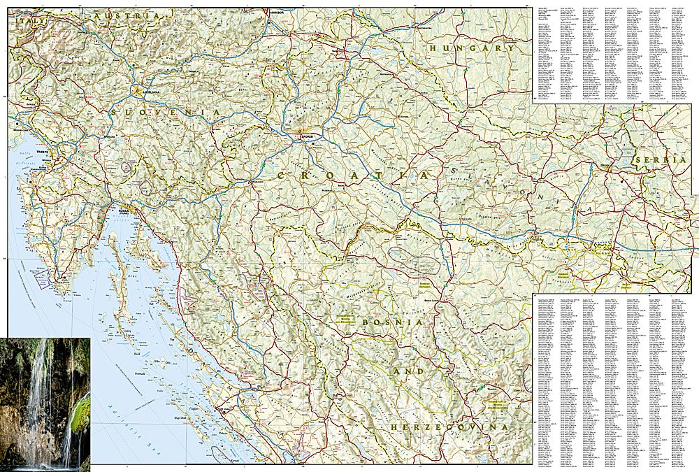 Croatia Adventure Travel Map by National Geographic - Map Detail