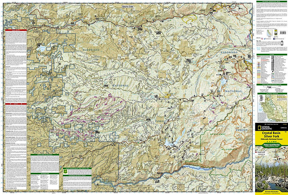 Crystal Basin & Silver Fork Trails Illustrated Topographic Map #806 - Map