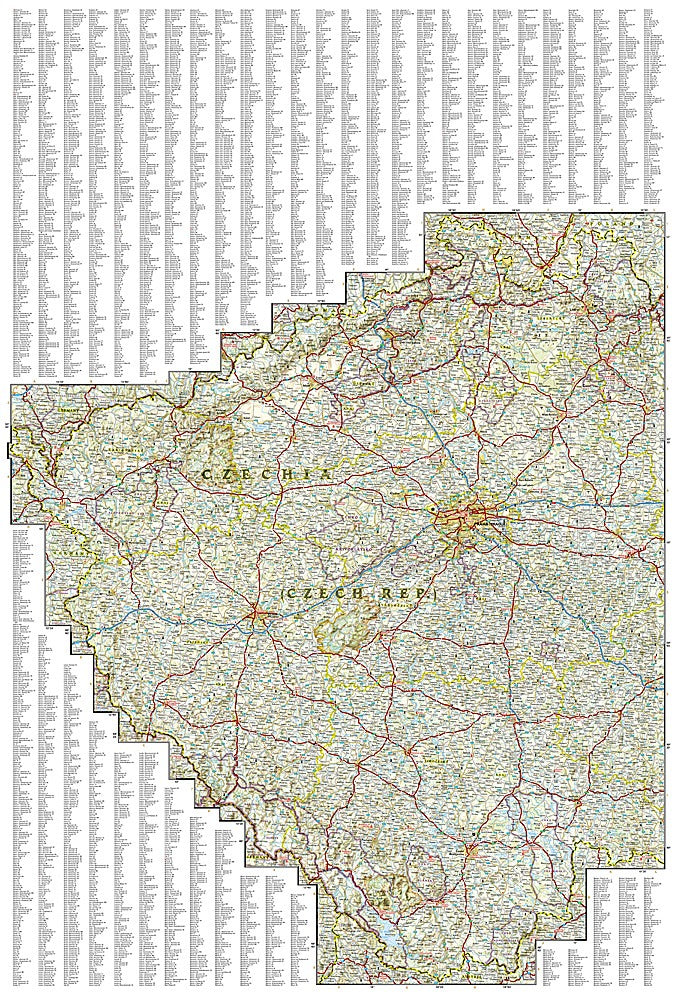 Czech Republic Adventure Travel Map by National Geographic - Map Detail