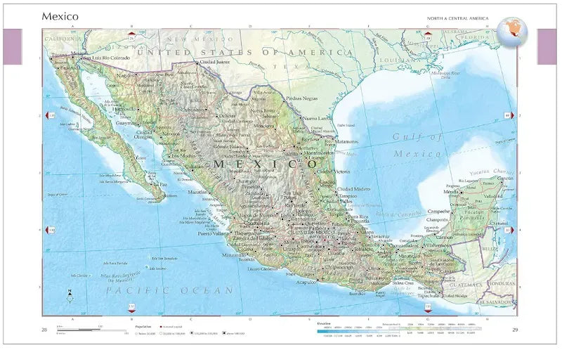 DK Eyewitness Compact World Atlas Mexico Example.