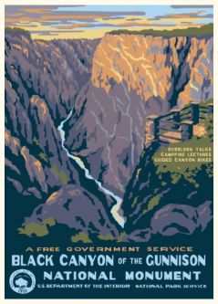 Black Canyon Gunnison National Park WPA Poster