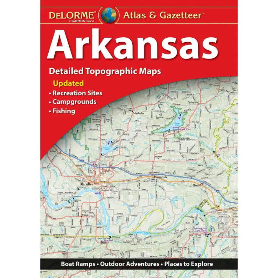 Arkansas Topographic Atlas & Gazetteer by DeLorme - Cover