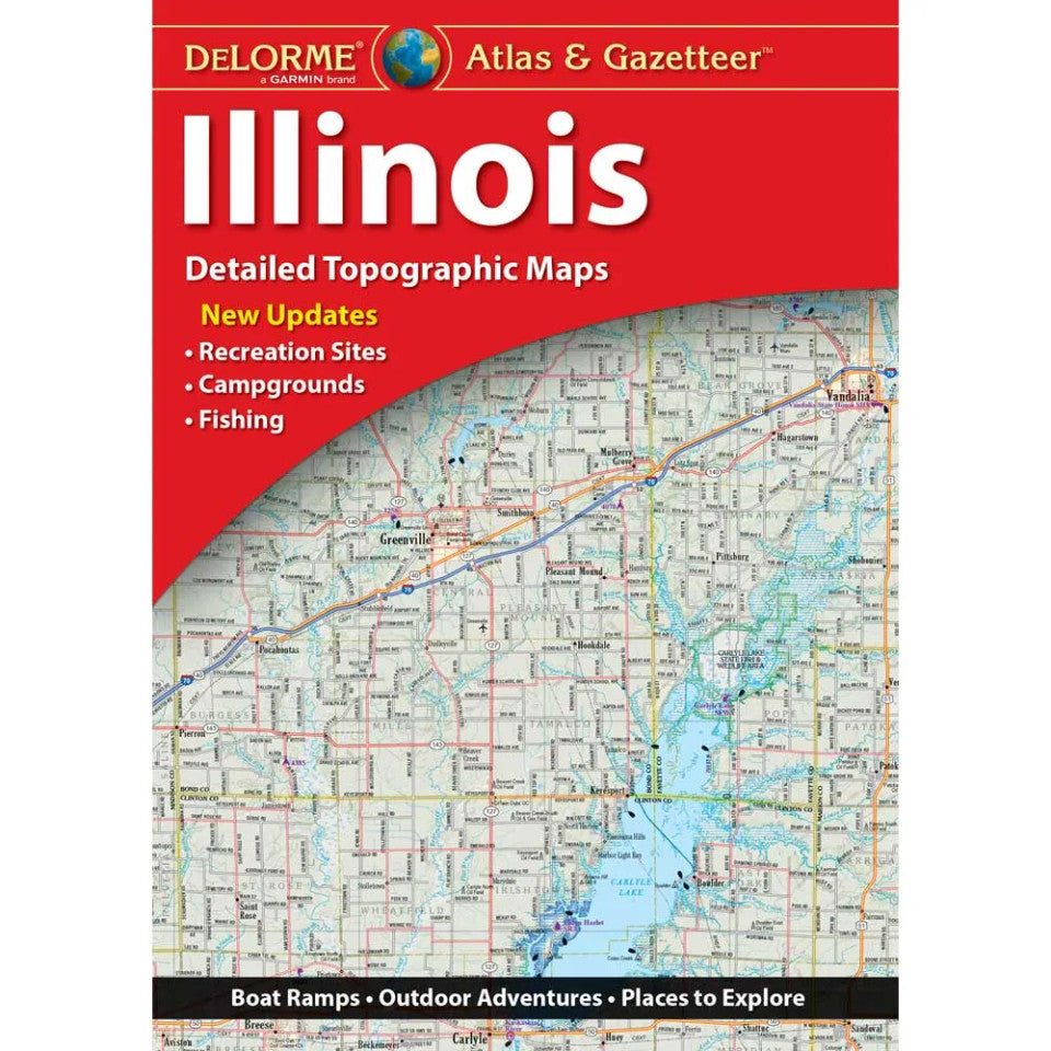 Illinois Topographic Atlas & Gazetteer by DeLorme - Cover
