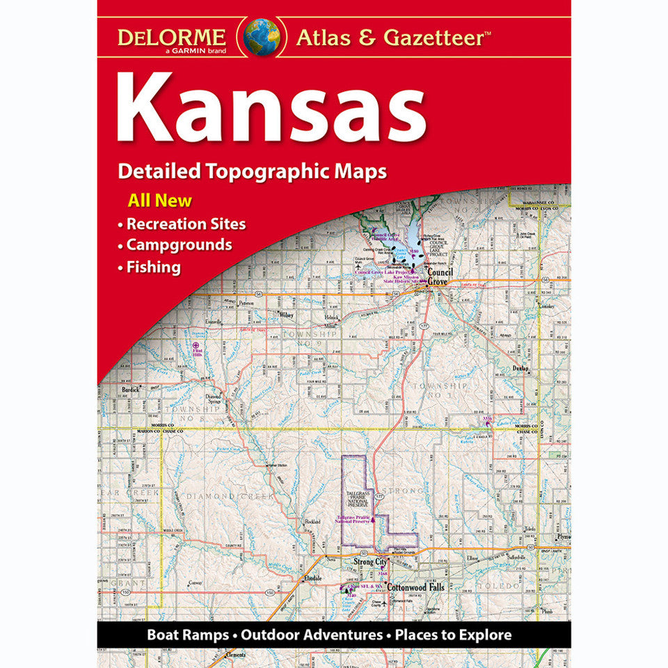 Kansas Topographic Atlas & Gazetteer by DeLorme - Cover