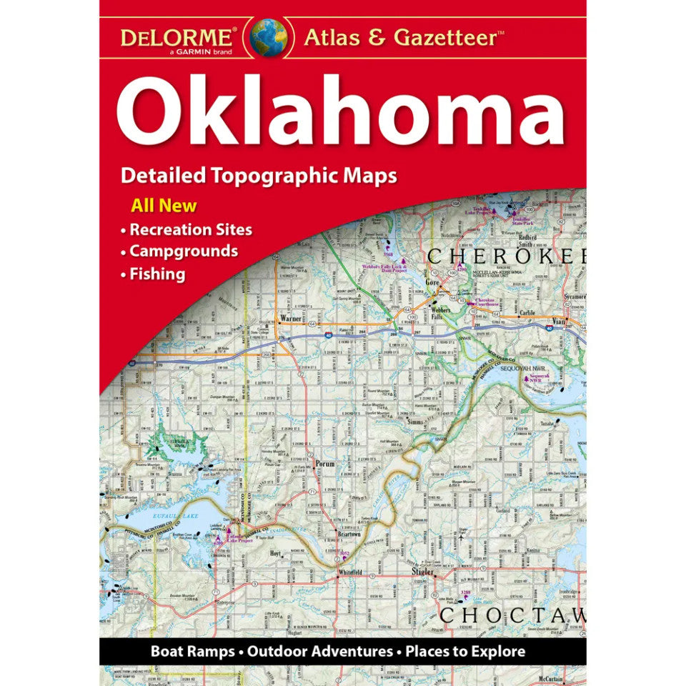 Oklahoma Topographic Atlas & Gazetteer by DeLorme - Cover