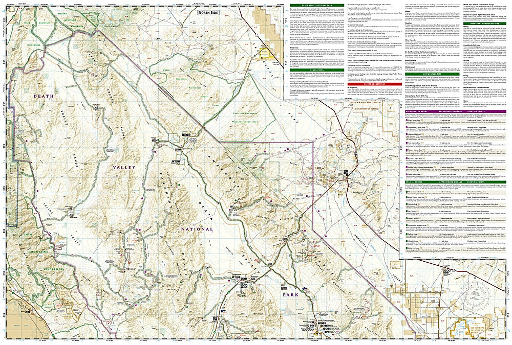 Death Valley National Park Trails Illustrated Topographic Map #221 - Map Detail