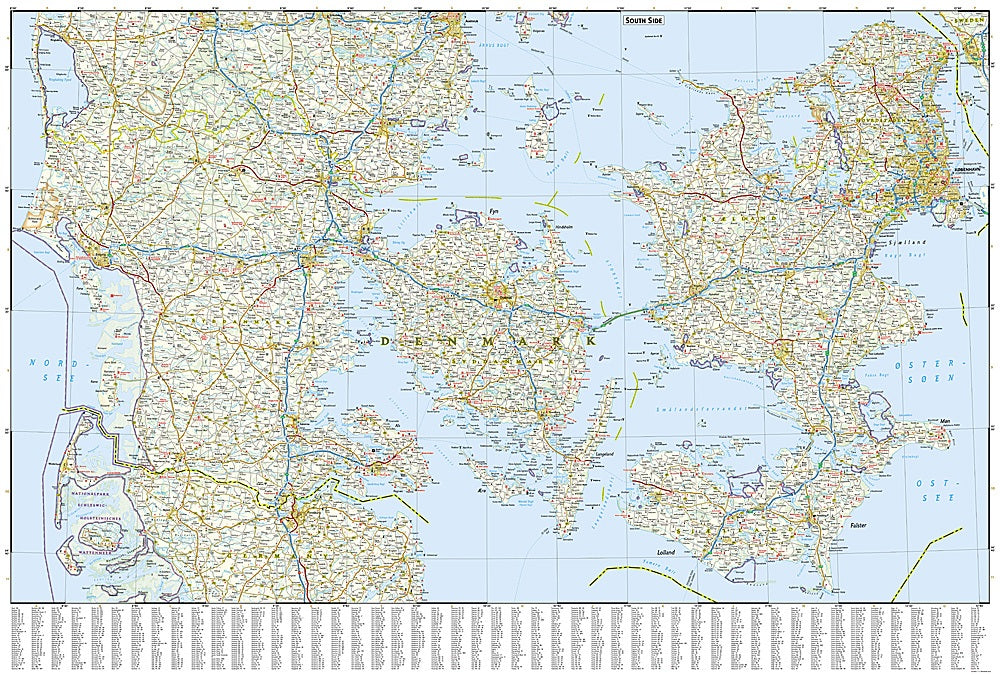 Denmark Adventure Travel Map by National Geographic - Map