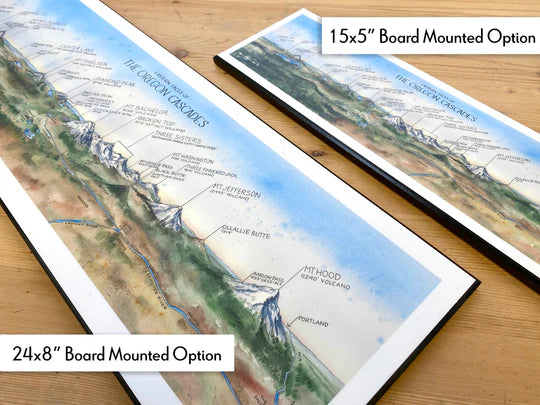 Cascade Range of Oregon Eastern Faces - Watercolor by Elizabeth Person