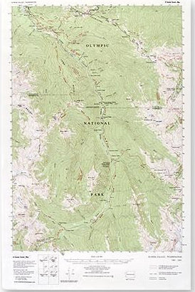 Elwha Valley Trail Map by Custom Correct Maps