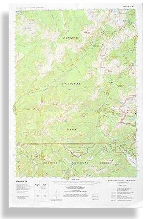 Enchanted Valley - Skokomish Trail Map by Custom Correct Maps