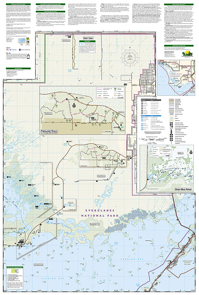 Everglades National Park Trails Illustrated Topographic Map #243 - East Map Detail