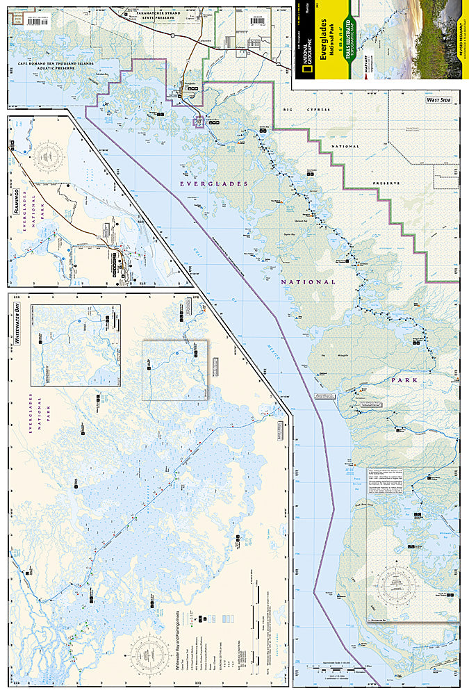 Everglades National Park Trails Illustrated Topographic Map #243 - West Map Detail