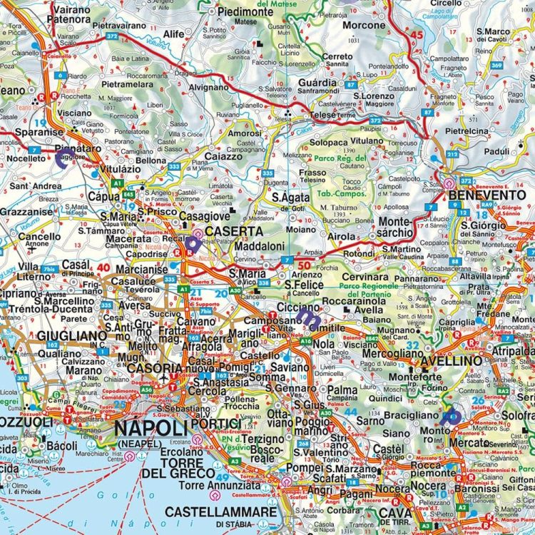 Italy (South) Road Map by Freytag & Berndt - Map Detail