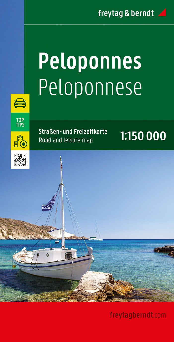 Peloponnese Greece Road Map by Freytag & Berndt - Cover
