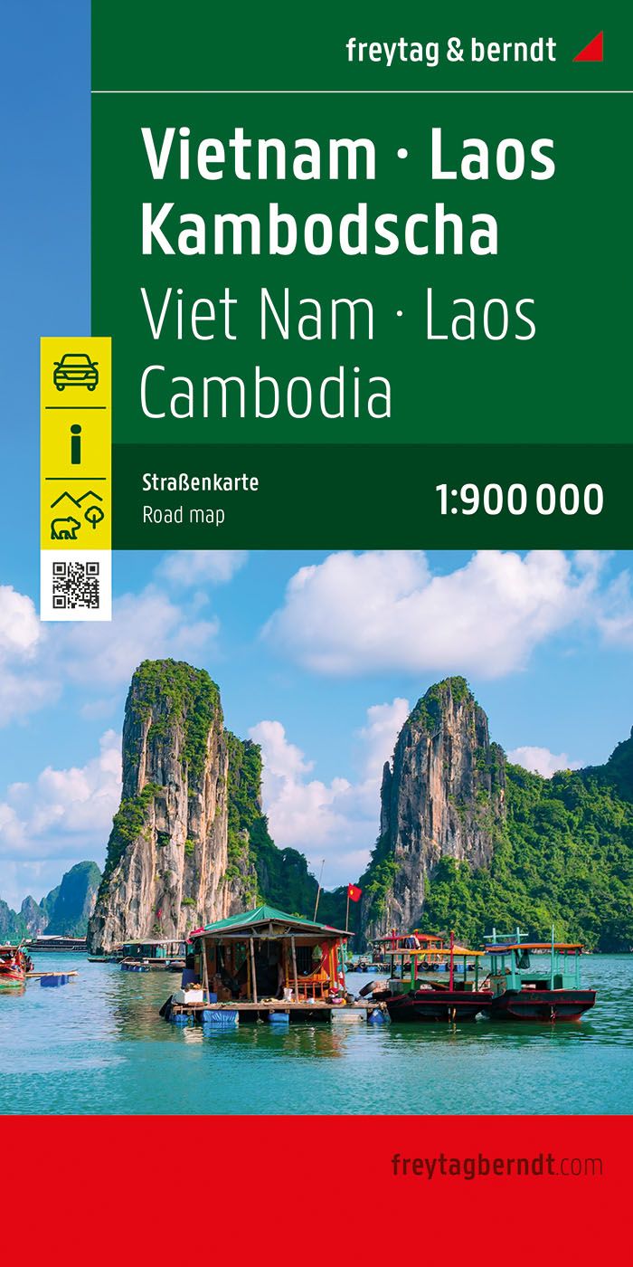 Vietnam, Laos & Cambodia Road Map by Freytag & Berndt - Cover