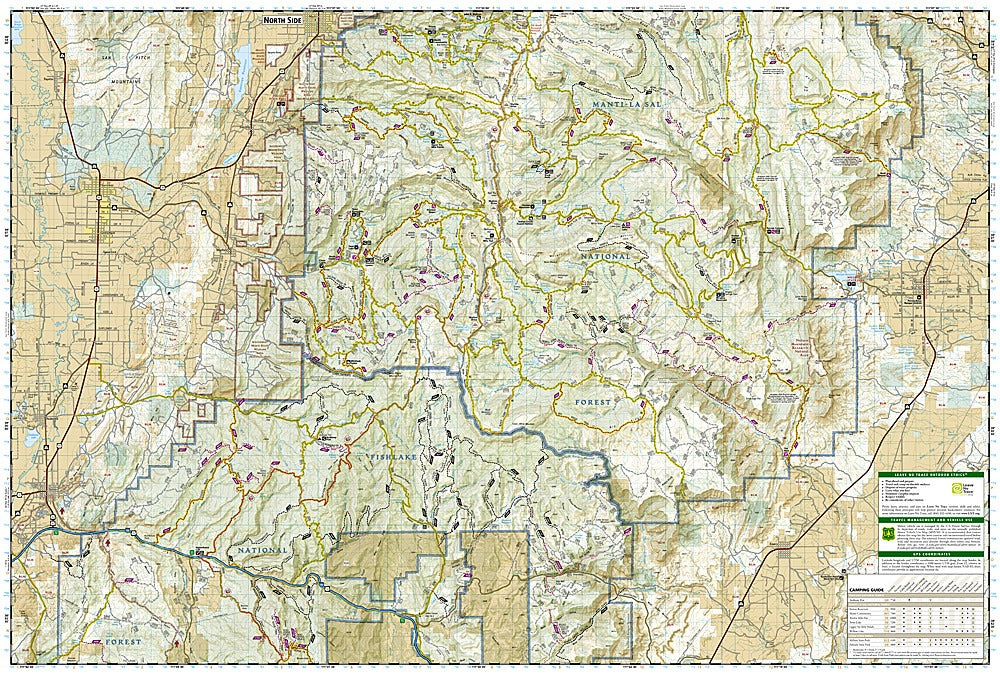 Fish Lake & Manti-La Sal National Forest Trails Illustrated Topographic Map #707 - Map Detail