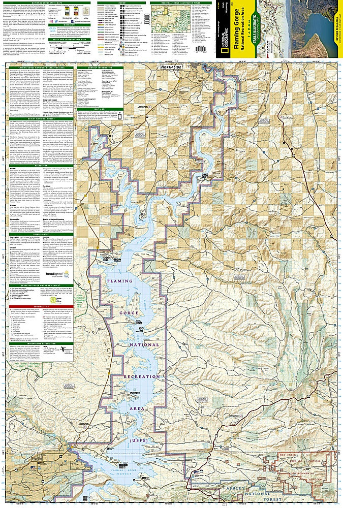 Flaming Gorge National Recreation Area Trails Illustrated Topographic Map #704 - Map Detail