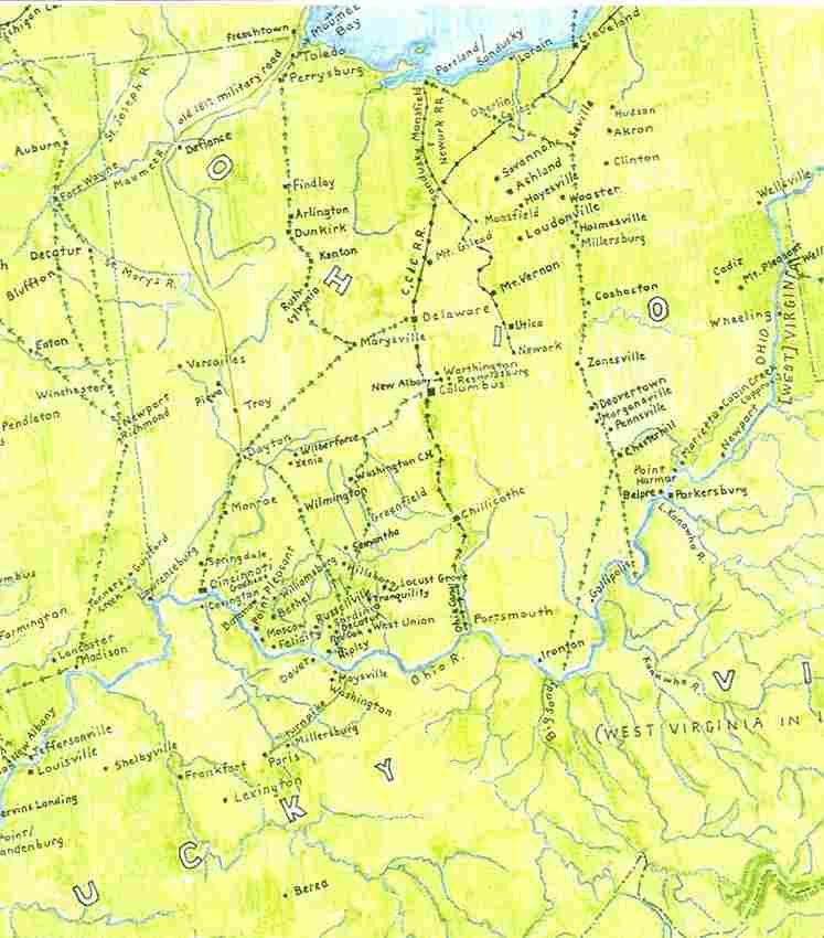 Freedom Tracks (Underground Railroad) Map