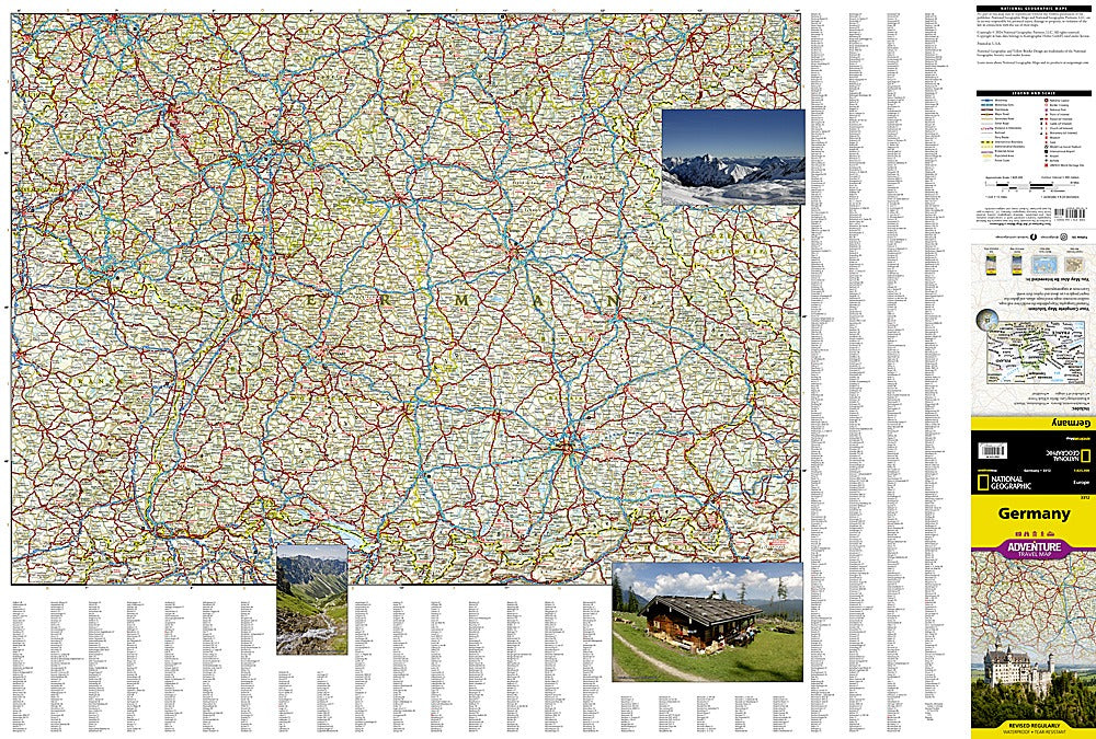 Germany Adventure Travel Map by National Geographic - Map Detail